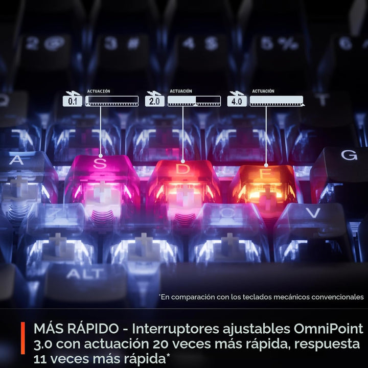 SteelSeries Apex Pro TKL Gen 3 OmniPoint 3.0 Interruptores hipermag...