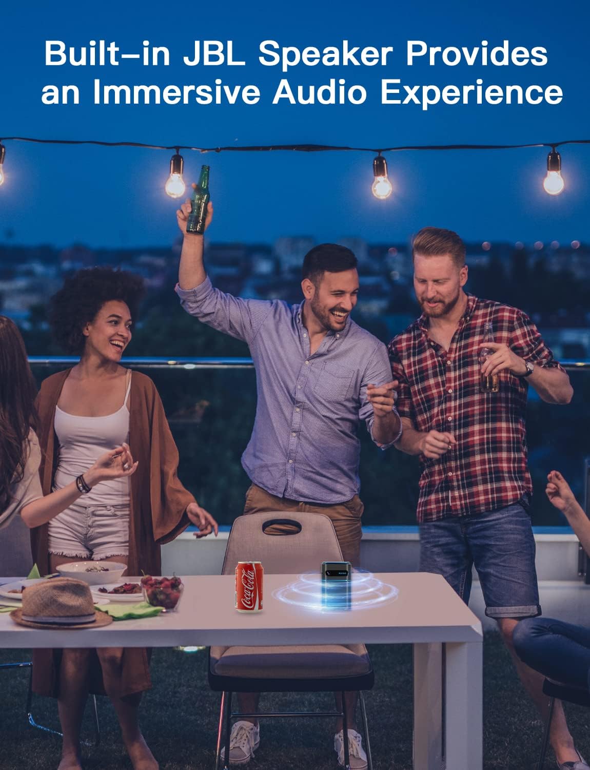 NexiGo Mini proyector portátil WiFi inteligente, compatible con 4K,...