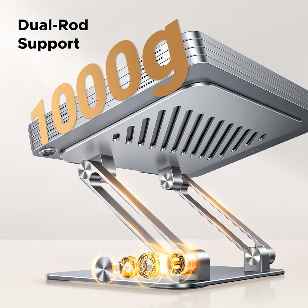 UGREEN - Soporte para tableta para escritorio con doble varilla de aluminio, soporte ajustable de múltiples ángulos, accesorios para el hogar y la oficina, compatible con iPad Pro 13 12 11 10.5 Air
