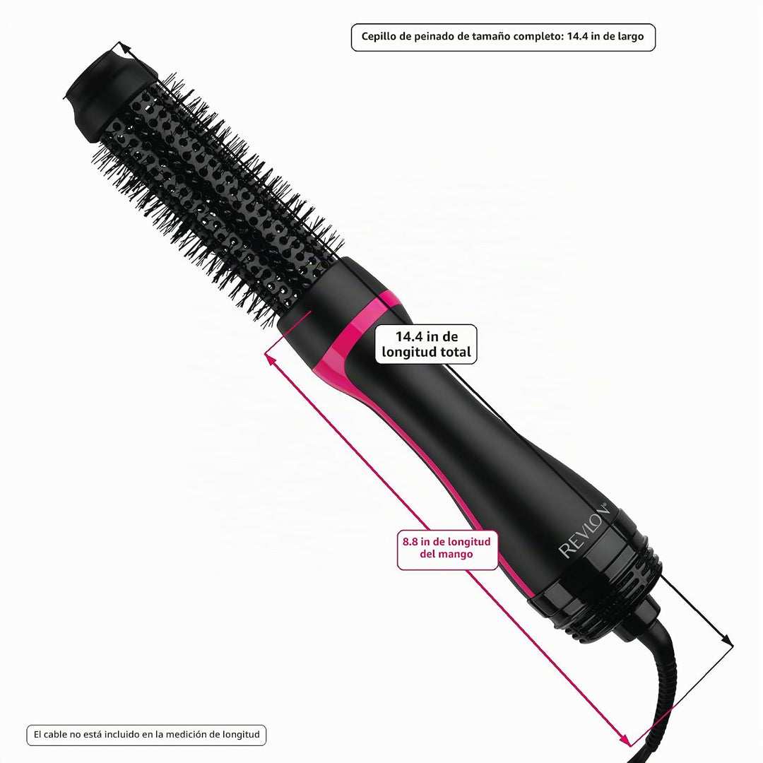 REVLONSecador de cepillo redondo de un paso 1-1 \/ 2 "de una et...