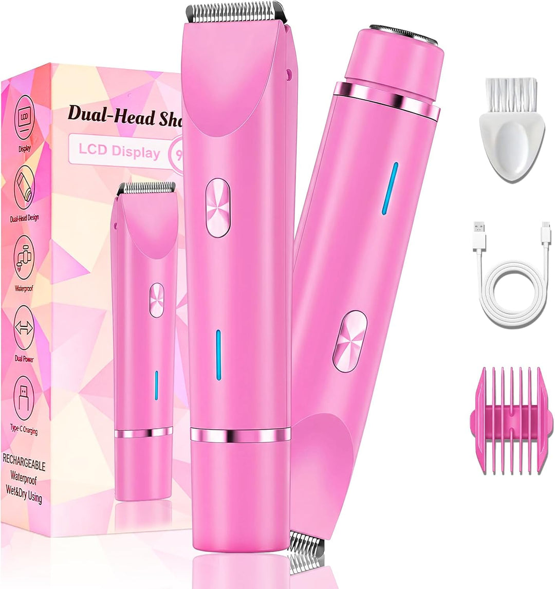 Debark Recortadora de bikini 2 en 1 para mujer, maquinilla de afeit...