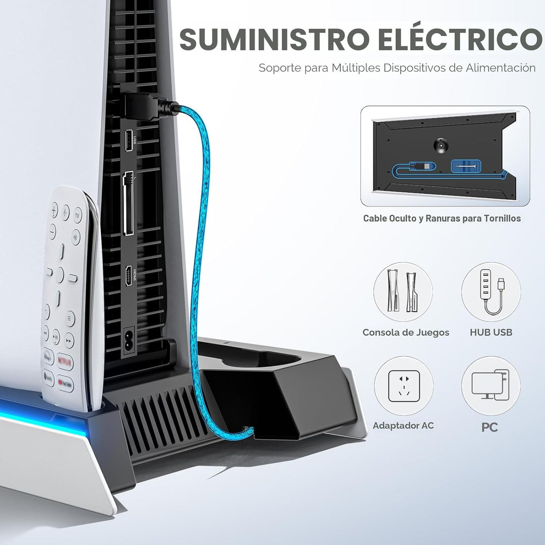 PS5\/Slim\/Pro Stand for Disc &amp; Digital Console, PS5 Cooling &a...