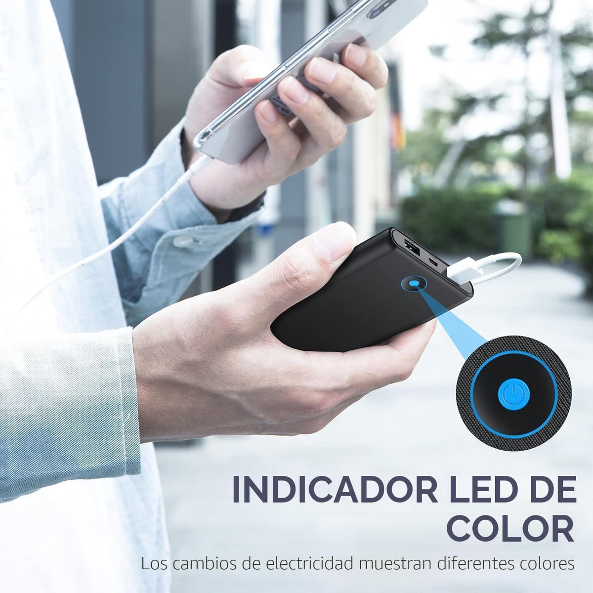 [Paquete de 2] Cargador portátil de 20000 mAh, 20000mAh, Negro+Negro