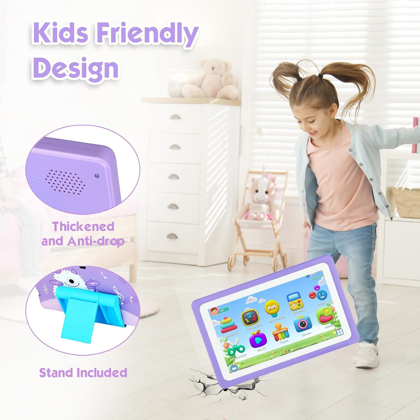 Tablet para niños de 7 pulgadas, 32 GB, tableta para niños de 3 a 7...