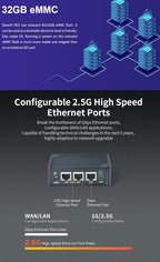 Nanopi R5S-LTS Mini Router OpenWrt, con Rockchip RK3568B2 LPDDR4X 4...