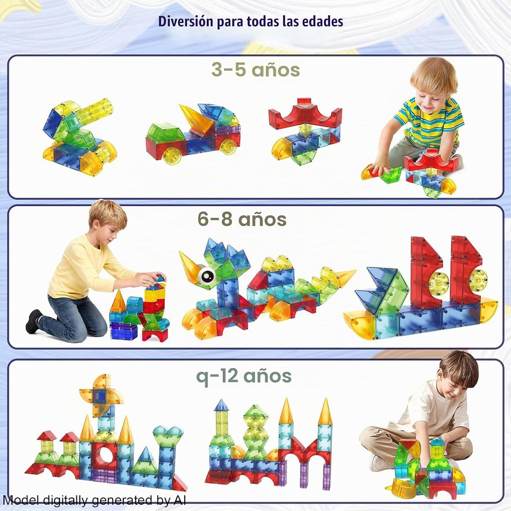 Huaker Bloques Magnéticos, 66 PIEZAS Juguetes de Construcción