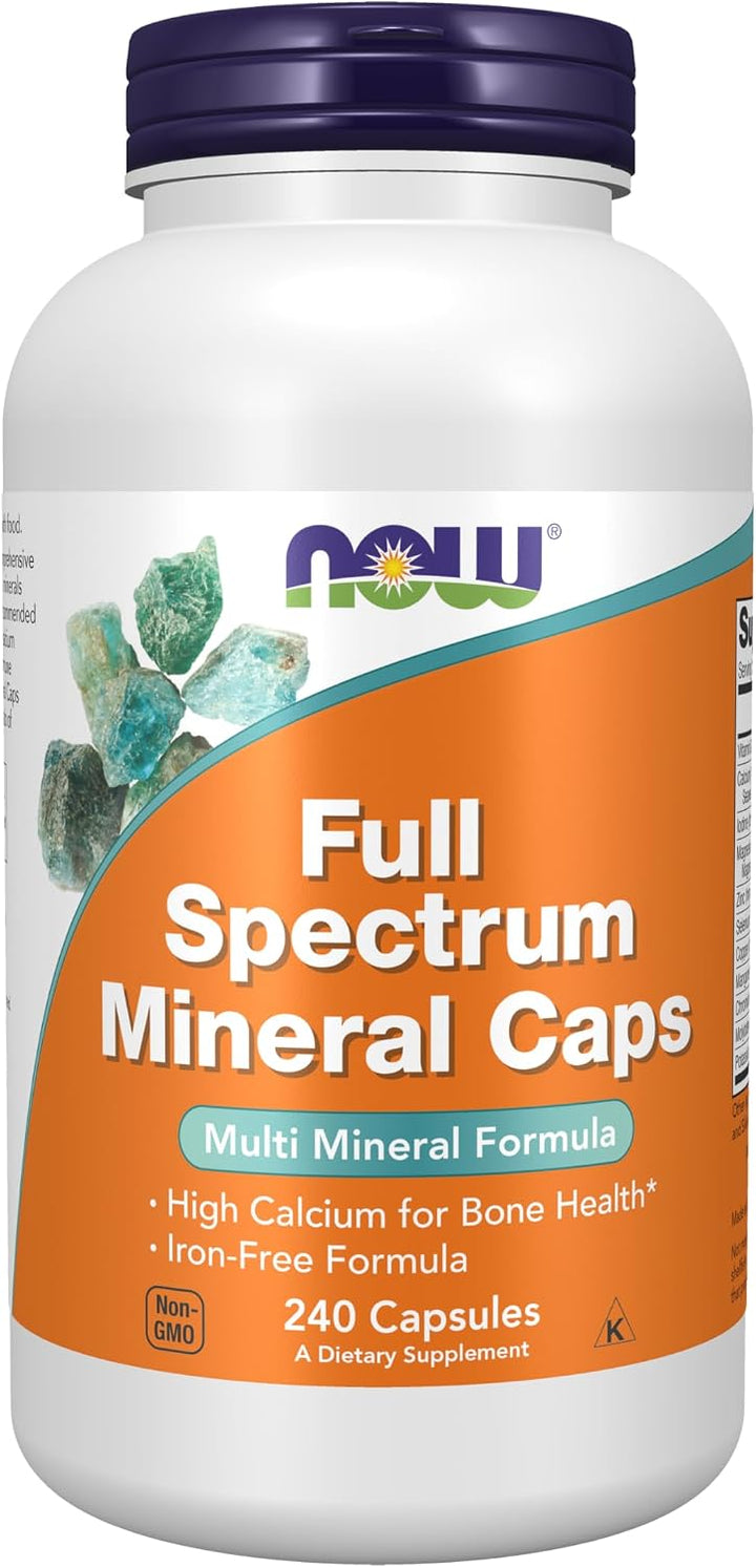 Suplementos NOW, cápsulas minerales de espectro completo, fórmula m...