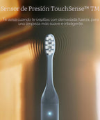 SURI Cepillo de dientes eléctrico Pro Sonic | Batería para más de 4 semanas | Sensor de presión | Cuerpo de aluminio | Temporizador de 2 minutos | Cabeza a base de plantas | Azul