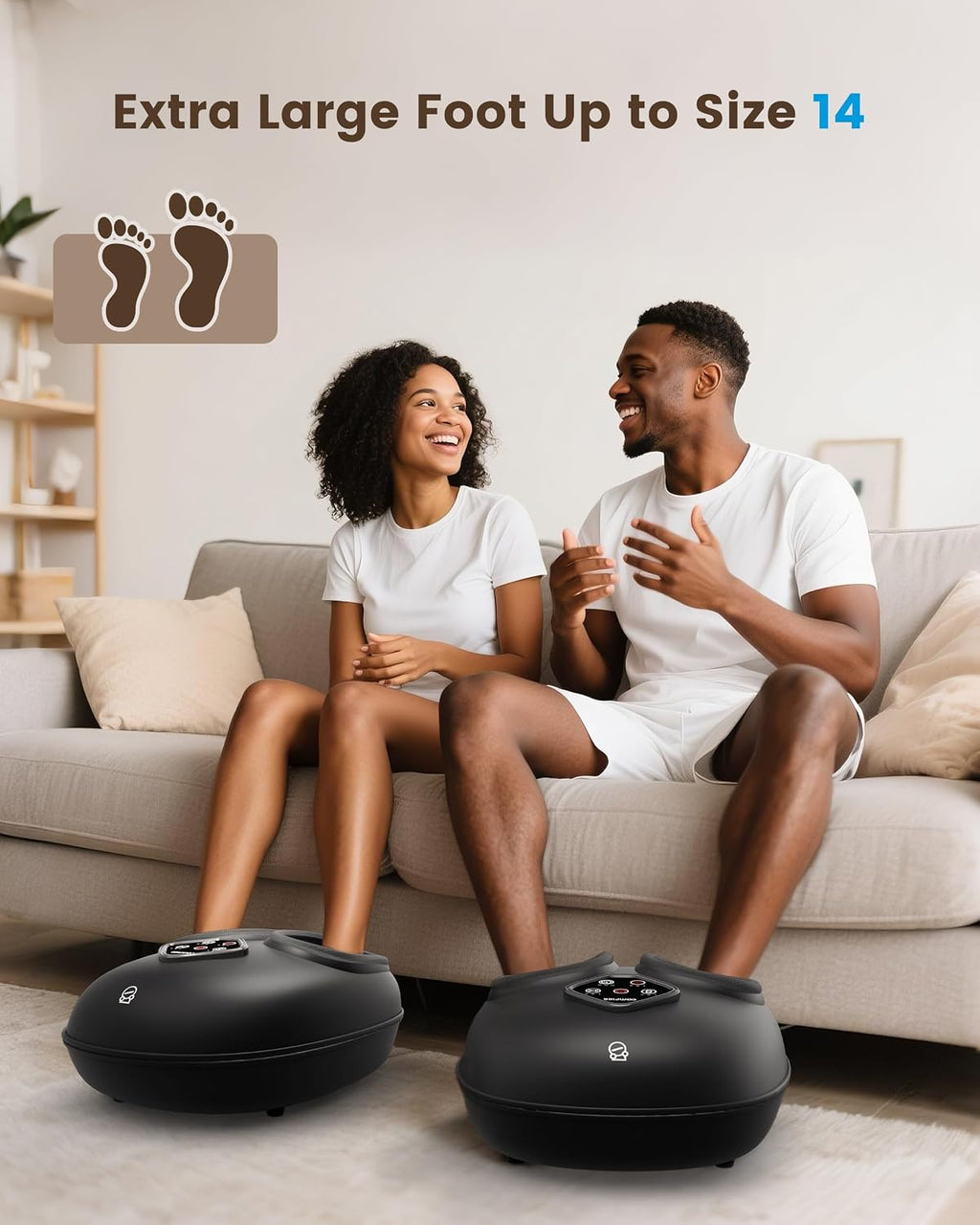 COMFIER Masajeador de pies elegible para FSA con calor, máquina masajeador de pies Shiatsu elegible para HSA para fascitis plantar, amasamiento y compresión para dolor neuropatía, se adapta hasta