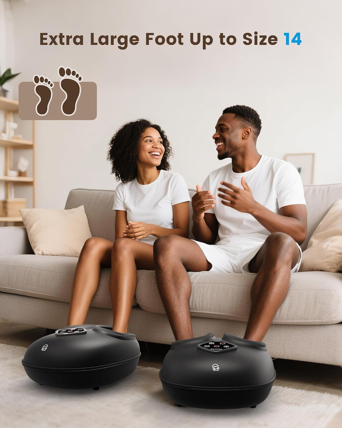 COMFIER Masajeador de pies elegible para FSA con calor, máquina masajeador de pies Shiatsu elegible para HSA para fascitis plantar, amasamiento y compresión para dolor neuropatía, se adapta hasta