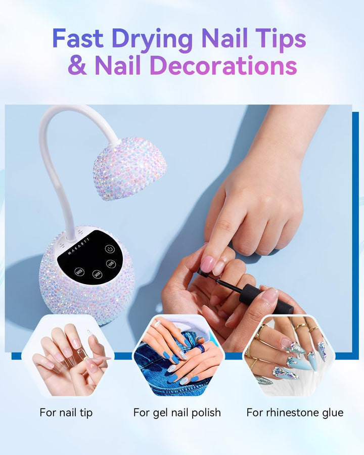 Makartt Lámpara de uñas LED UV, lámpara de curación flash de cuello...