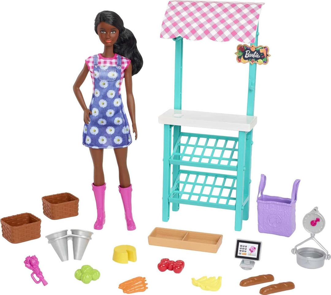 Barbie - Set de juego del mercado de granjeros, muñeca Barbie (more...