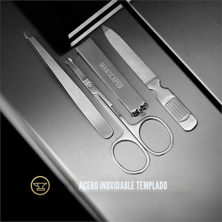 MANSCAPED® Shears 2.0 - Kit de uñas de acero inoxidable templado pa...