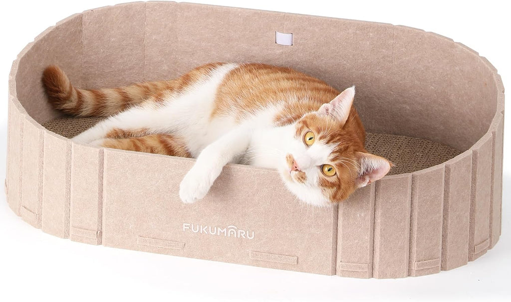 FUKUMARU Rascador para gatos, sofá de 24 pulgadas con forma de gato que