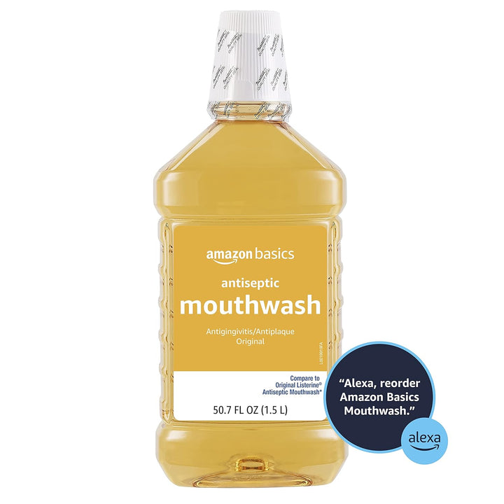 Amazon Basics Enjuague bucal antiséptico, sabor original, combate l...