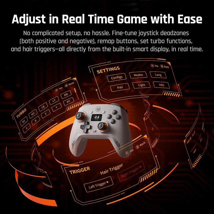 BIGBIG WON Wireless Gaming Controller with LCD Display \u2013 Hall...