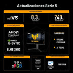 ASUS TUF Gaming Series 5 VG249QML5A - Monitor de 23.8 pulgadas 1080...