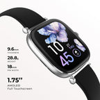 iTouch Belle - Reloj inteligente para mujer, pantalla AMOLED de 1.75 pulgadas, rastreador de actividad física con llamadas Bluetooth, frecuencia cardíaca y seguimiento del sueño, más de 60 modos deportivos, reloj inteligente impermeable IP68 para Android