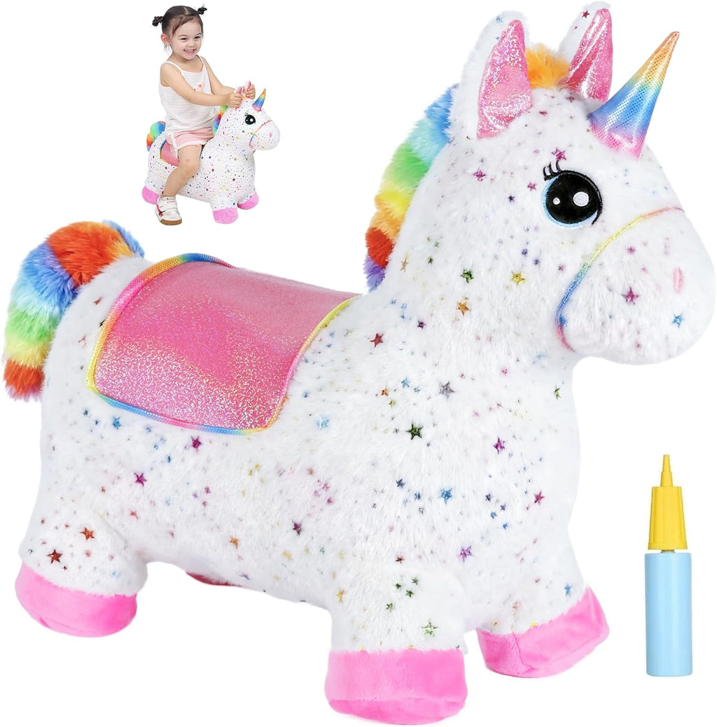 Juguetes de caballo animoso de unicornio, unicornio inflable con