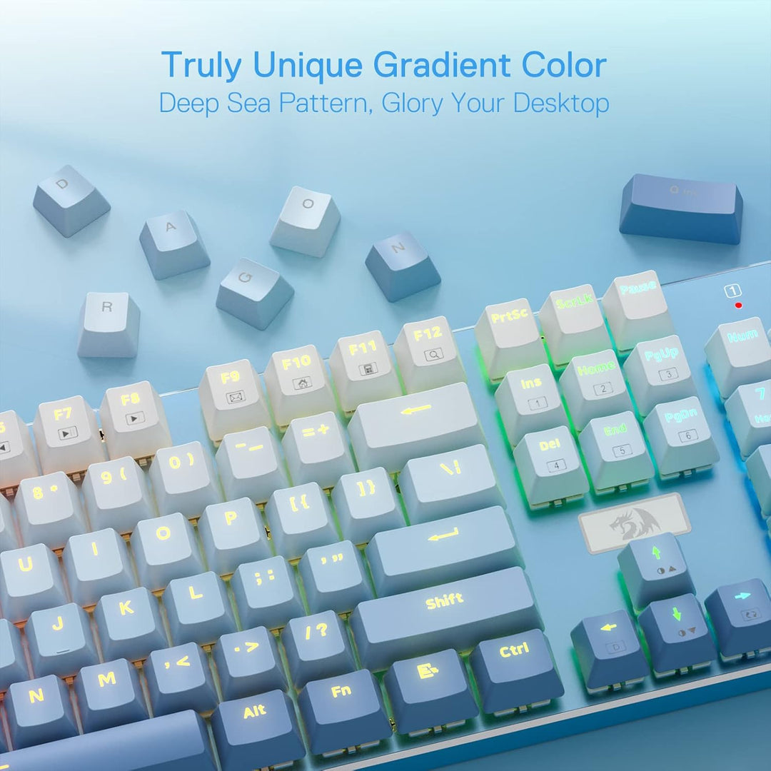 Redragon K556 SE teclado mecánico para juegos con cable y luz poste...