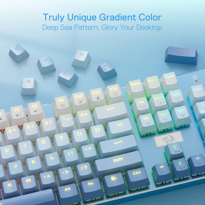 Redragon K556 SE teclado mecánico para juegos con cable y luz poste...
