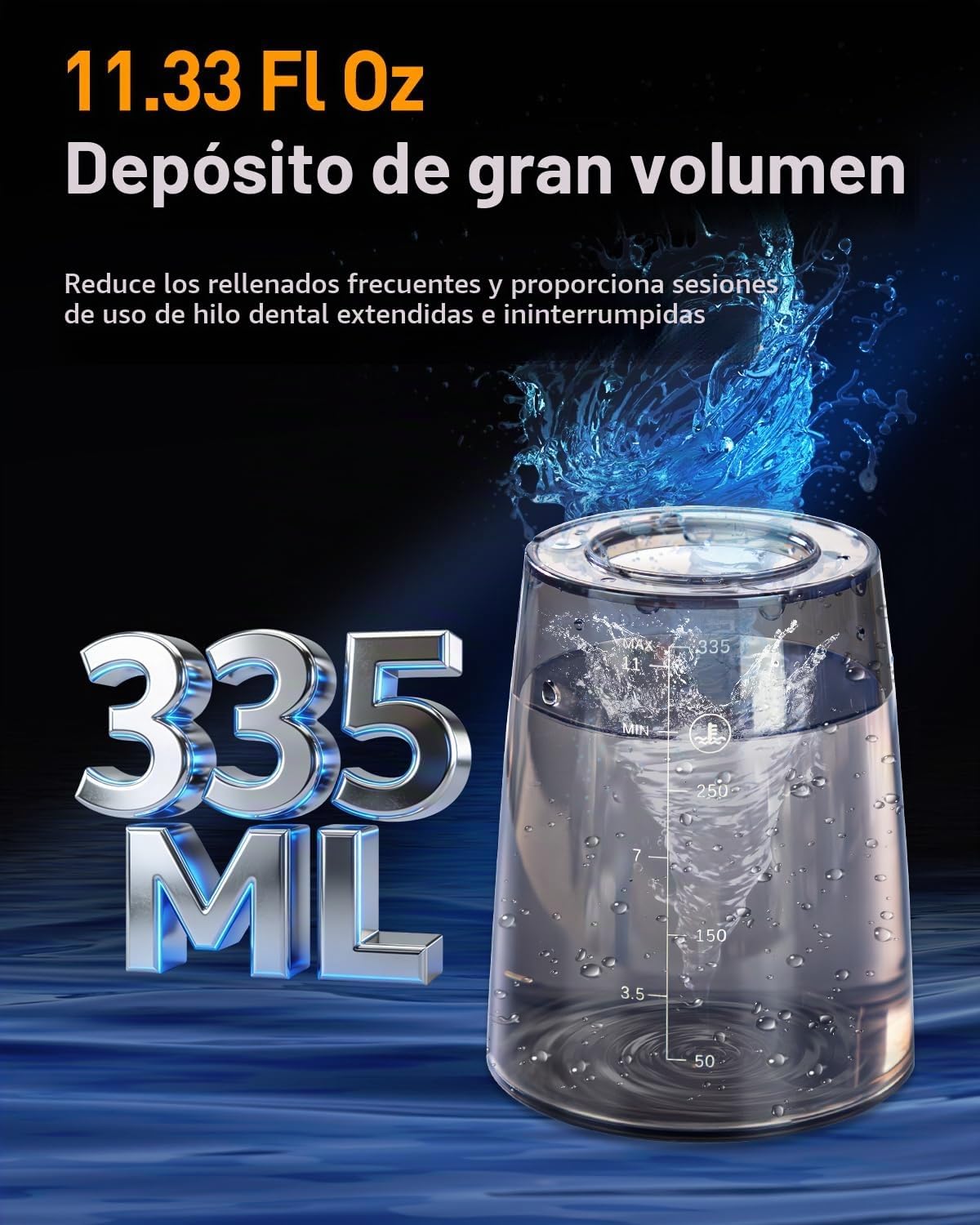 MySmile LP221 Flosores dentales inalámbricos con luz UVC y pantalla OLED