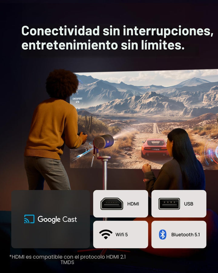 XGIMI MoGo 4 2025 NUEVO Proyector portátil con soporte PowerBase, 5...