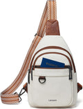 Bolso bandolera de 7L para mujeres y hombres, de cuero vegano, bolsos cruzados, riñonera, monedero, mochila sobre el hombro, bolsa antirrobo de viaje