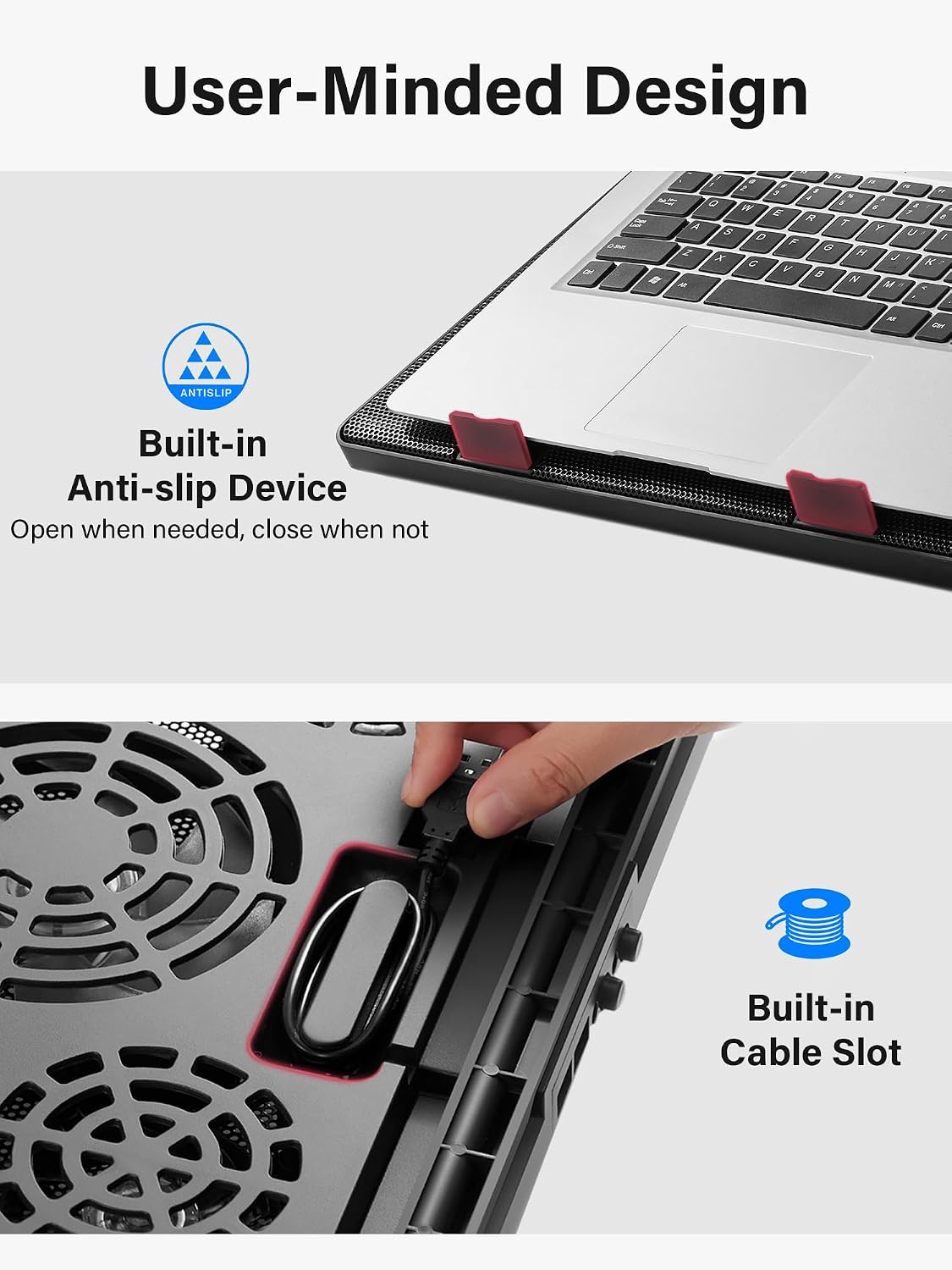 Kootek Almohadilla de enfriamiento para laptop, enfriador de laptop...