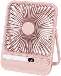 BIVBTP Ventilador de viaje portátil rosa de 8000 mAh con temporizad...