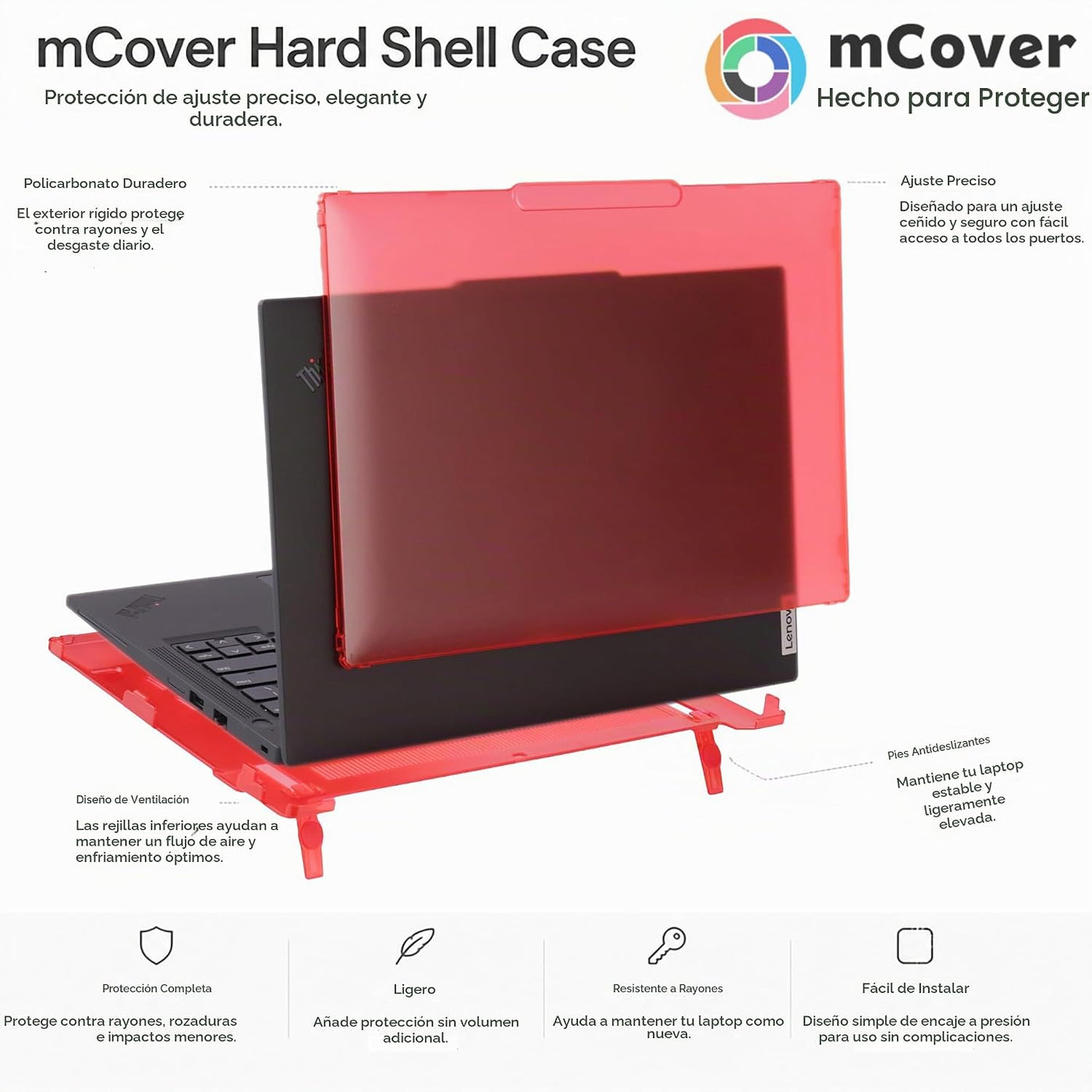 mCover Funda Rígida SOLO Compatible para Lenovo ThinkPad T14 Gen 5...