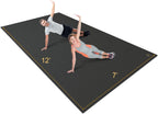 GXMMAT Colchoneta de ejercicio extra ancha, grande 12'x7'/10'x7/8'x7(7mm)
