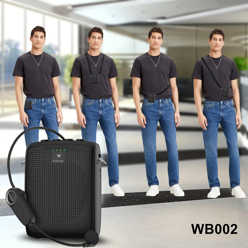 WinBridge Amplificador de voz con Bluetooth, altavoz portátil y micrófono