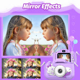 Goopow - Cámara selfie digital para niñas de 3 a 9 años, juguete de...