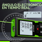 Medidor de Distancia Láser Verde USB-C Recargable Sensor de Ángulo XY en Vivo