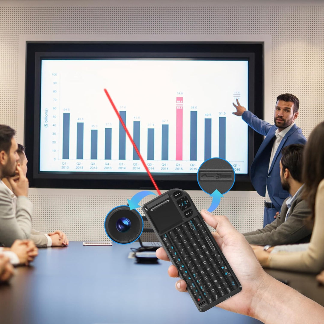 Mini teclado con panel táctil, mini teclado Bluetooth, portátil ina...