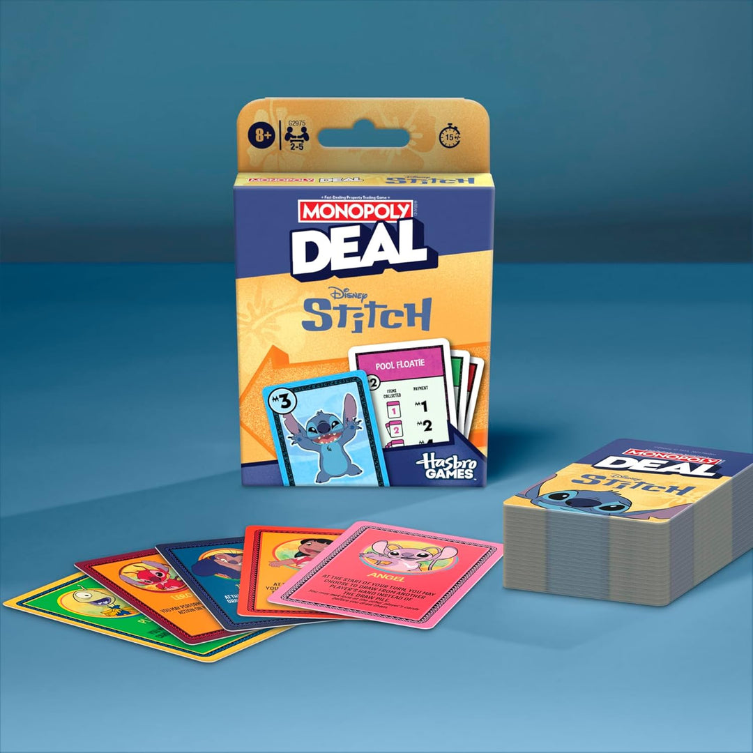 Monopoly Deal Juego de cartas Disney Stitch Basado en