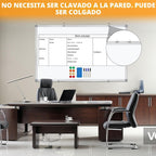 Pizarra de Borrado en Seco para Pared 72"x40" Pizarra Magnética de Presentación de Aluminio con Bandeja Larga para Bolígrafos, Pizarra Blanca Montada en la Pared para Escuela, Oficina y Hogar