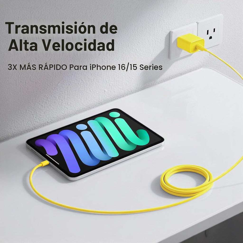 Cargador para iPhone 18 17 16 Carga rápida Paquete de 2 cargadores USB C