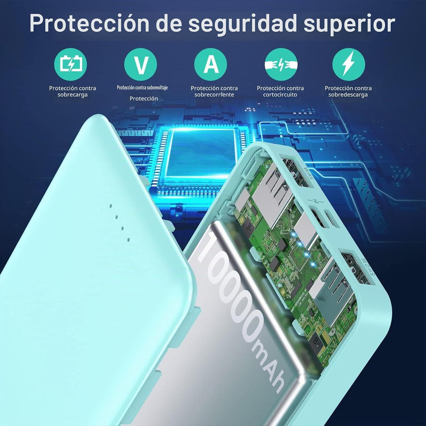 [Paquete de 2] Cargador portátil de 10000 mAh, cargador de teléfono...