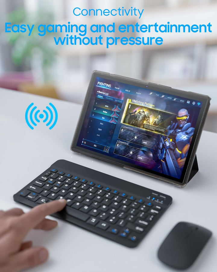 Tablet ATOZEE 2 en 1 Android 14 con teclado de 10 pulgadas, incluye...