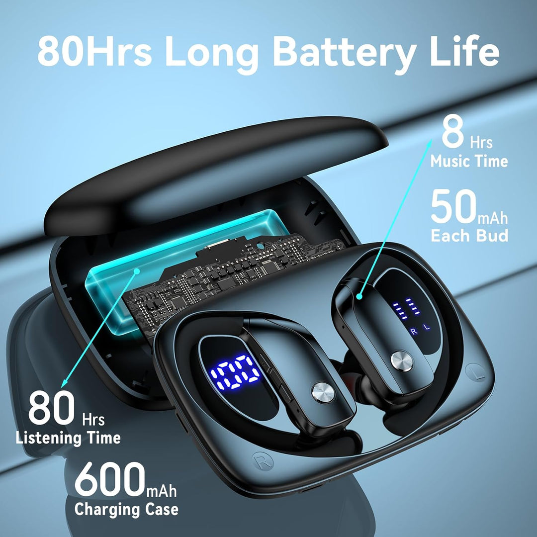 Auriculares inalámbricos bmani, auriculares Bluetooth con 80 horas...