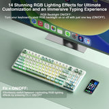 SOLAKAKA SK90 Teclado inalámbrico para juegos al 75% con perilla mu...