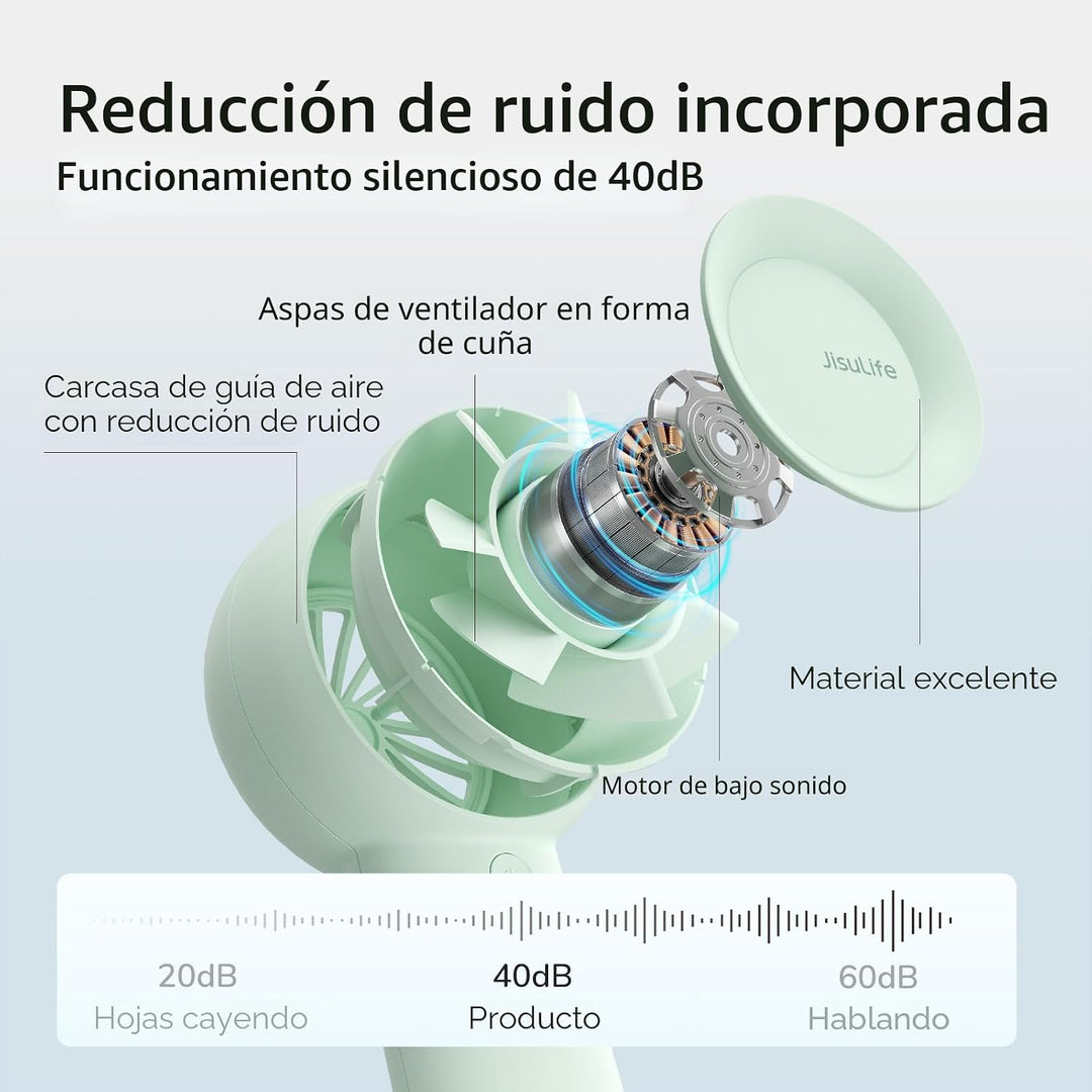 JISULIFE Ventilador turbo portátil de mano [tiempo máximo de enfria...