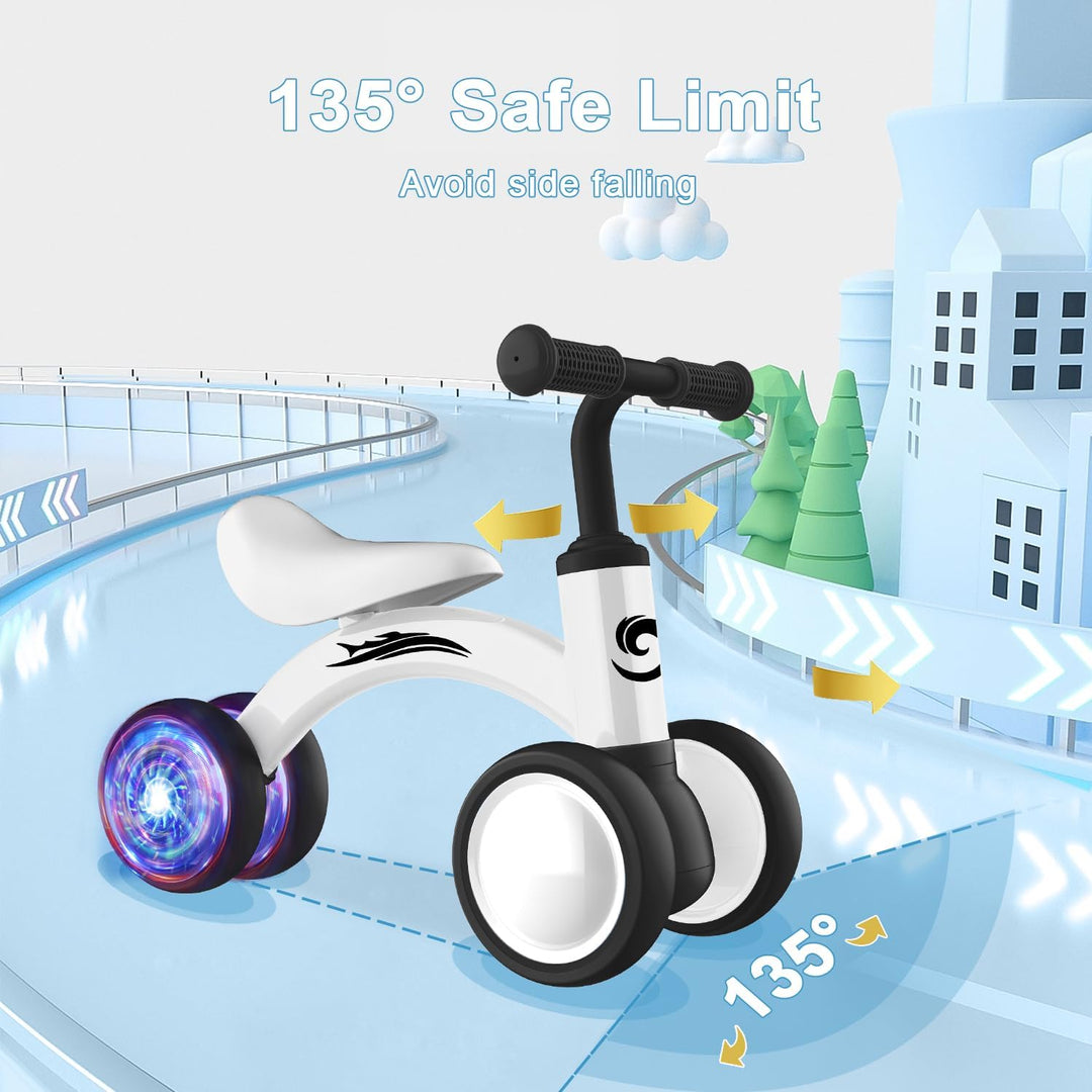 Bicicleta de equilibrio para bebés con iluminación colorida para ni...