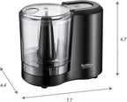 Picador de alimentos eléctrico de 3 tazas, hoja de pulso y acero inoxidable