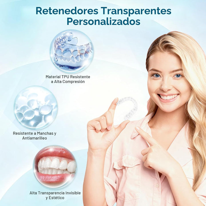 Retenedores personalizados para dientes, juego de retenedores trans...