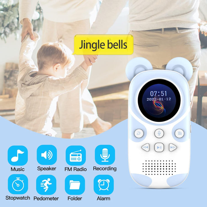 RUIZU - Reproductor MP3 Bluetooth de 64 GB para niños, reproductor...