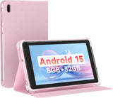 NOVOJOY Tablet de 7 pulgadas con funda, Android 15 Tablet PC, 32 GB...