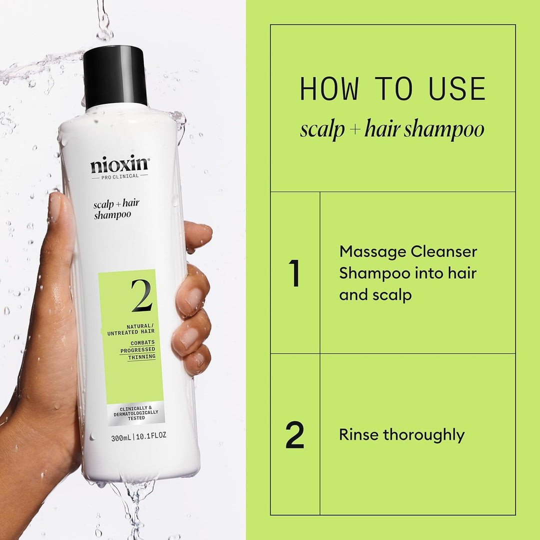 Nioxin System 2 Scalp + Hair Thickening Shampoo for Natural Hair wi...